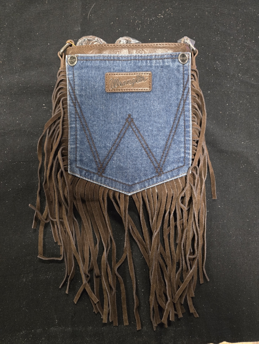Wrangler Jean Pocket Fringe Crossbody